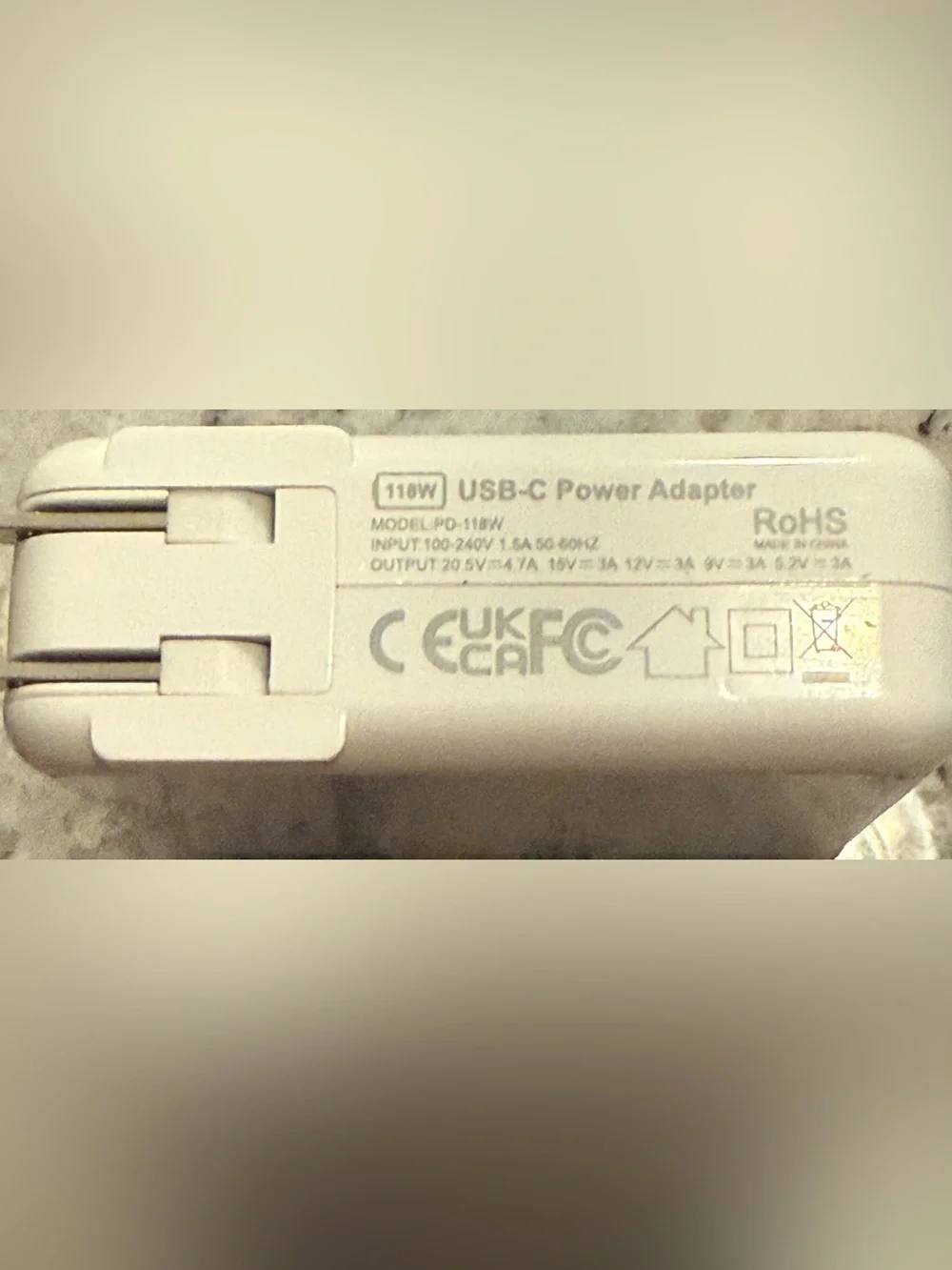 USB-C Power Adapter 118W - Silver